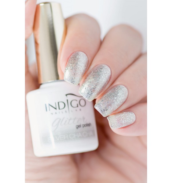 Silver Cha Cha Glitter Gel Polish